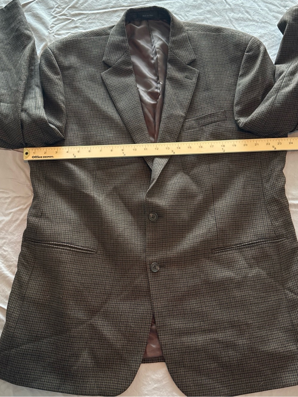 Ralph Lauren Men's Tan/Brown Houndstooth Sport Coat - Picture 4 of 11